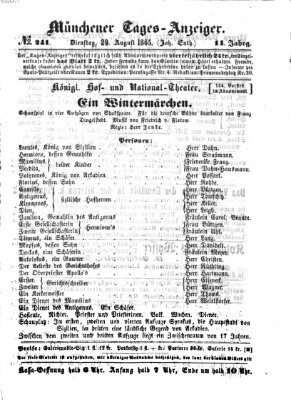 Münchener Tages-Anzeiger Dienstag 29. August 1865