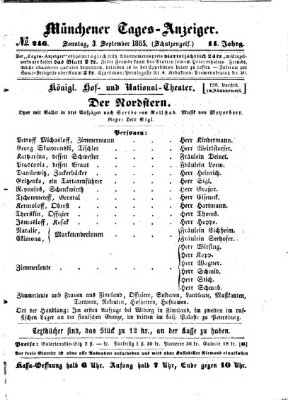 Münchener Tages-Anzeiger Sonntag 3. September 1865