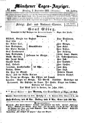 Münchener Tages-Anzeiger Dienstag 5. September 1865