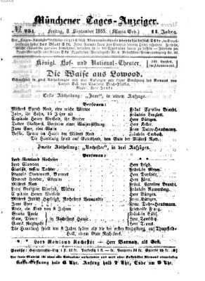 Münchener Tages-Anzeiger Freitag 8. September 1865