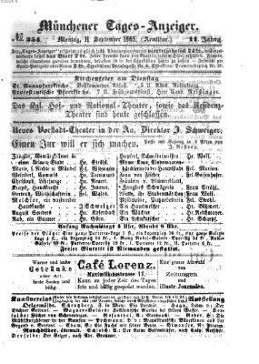 Münchener Tages-Anzeiger Montag 11. September 1865