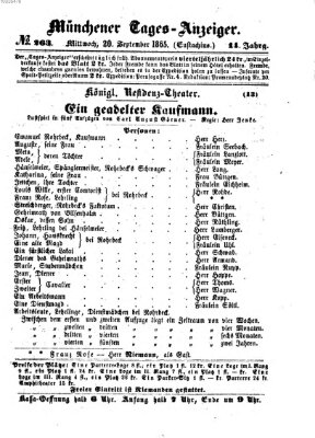 Münchener Tages-Anzeiger Mittwoch 20. September 1865