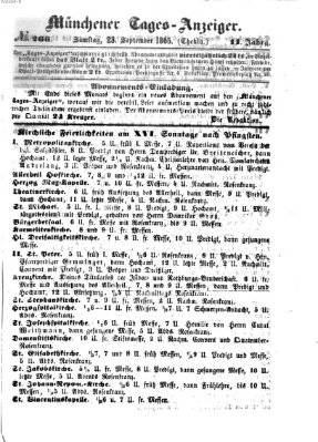 Münchener Tages-Anzeiger Samstag 23. September 1865