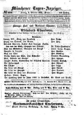 Münchener Tages-Anzeiger Freitag 6. Oktober 1865