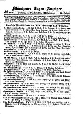 Münchener Tages-Anzeiger Samstag 14. Oktober 1865