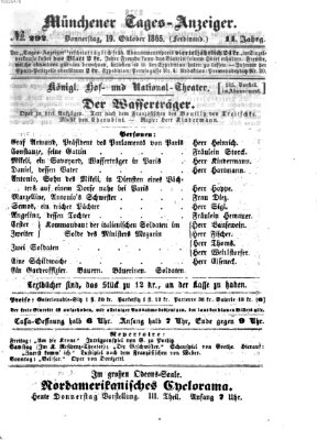 Münchener Tages-Anzeiger Donnerstag 19. Oktober 1865