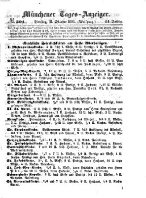 Münchener Tages-Anzeiger Dienstag 31. Oktober 1865