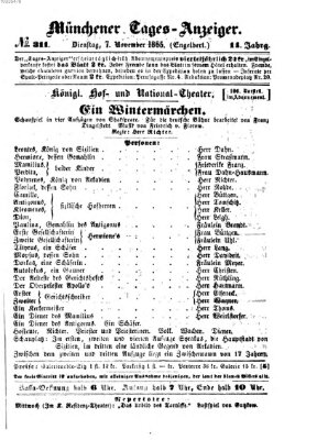 Münchener Tages-Anzeiger Dienstag 7. November 1865