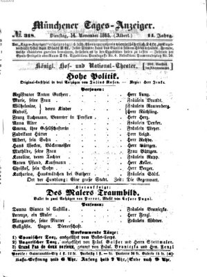 Münchener Tages-Anzeiger Dienstag 14. November 1865