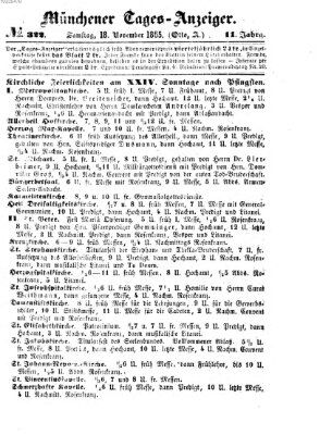 Münchener Tages-Anzeiger Samstag 18. November 1865