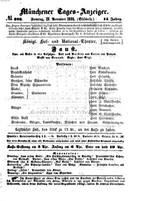 Münchener Tages-Anzeiger Sonntag 19. November 1865