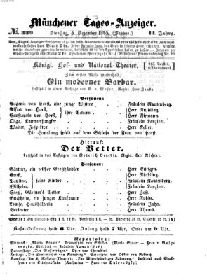 Münchener Tages-Anzeiger Dienstag 5. Dezember 1865