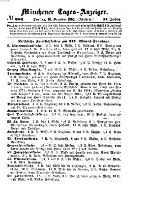 Münchener Tages-Anzeiger Samstag 16. Dezember 1865