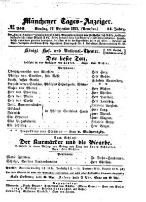 Münchener Tages-Anzeiger Dienstag 19. Dezember 1865