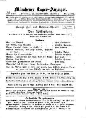 Münchener Tages-Anzeiger Donnerstag 21. Dezember 1865