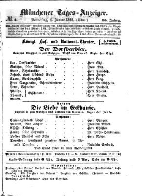 Münchener Tages-Anzeiger Donnerstag 4. Januar 1866