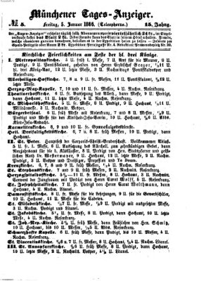 Münchener Tages-Anzeiger Freitag 5. Januar 1866