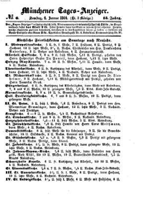 Münchener Tages-Anzeiger Samstag 6. Januar 1866