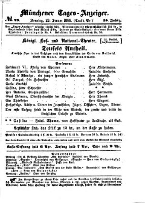 Münchener Tages-Anzeiger Sonntag 28. Januar 1866