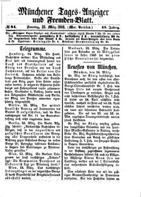 Münchener Tages-Anzeiger und Fremden-Blatt (Münchener Tages-Anzeiger) Sonntag 25. März 1866