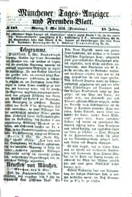 Münchener Tages-Anzeiger und Fremden-Blatt (Münchener Tages-Anzeiger) Montag 7. Mai 1866