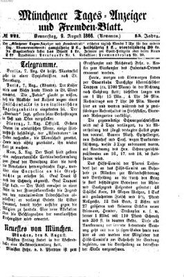 Münchener Tages-Anzeiger und Fremden-Blatt (Münchener Tages-Anzeiger) Donnerstag 9. August 1866