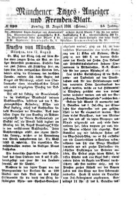 Münchener Tages-Anzeiger und Fremden-Blatt (Münchener Tages-Anzeiger) Samstag 18. August 1866