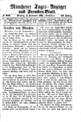 Münchener Tages-Anzeiger und Fremden-Blatt (Münchener Tages-Anzeiger) Dienstag 11. September 1866