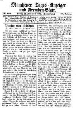 Münchener Tages-Anzeiger und Fremden-Blatt (Münchener Tages-Anzeiger) Freitag 14. September 1866