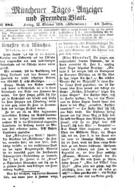 Münchener Tages-Anzeiger und Fremden-Blatt (Münchener Tages-Anzeiger) Freitag 12. Oktober 1866