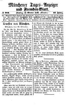 Münchener Tages-Anzeiger und Fremden-Blatt (Münchener Tages-Anzeiger) Samstag 13. Oktober 1866