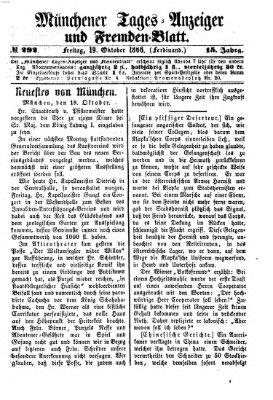 Münchener Tages-Anzeiger und Fremden-Blatt (Münchener Tages-Anzeiger) Freitag 19. Oktober 1866