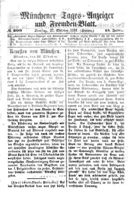 Münchener Tages-Anzeiger und Fremden-Blatt (Münchener Tages-Anzeiger) Samstag 27. Oktober 1866