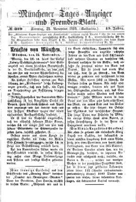 Münchener Tages-Anzeiger und Fremden-Blatt (Münchener Tages-Anzeiger) Sonntag 25. November 1866