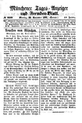 Münchener Tages-Anzeiger und Fremden-Blatt (Münchener Tages-Anzeiger) Montag 26. November 1866