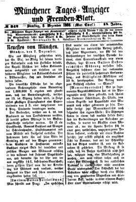 Münchener Tages-Anzeiger und Fremden-Blatt (Münchener Tages-Anzeiger) Samstag 8. Dezember 1866