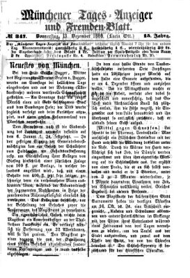 Münchener Tages-Anzeiger und Fremden-Blatt (Münchener Tages-Anzeiger) Donnerstag 13. Dezember 1866