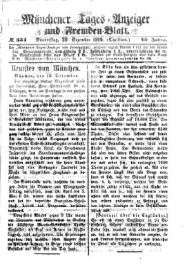 Münchener Tages-Anzeiger und Fremden-Blatt (Münchener Tages-Anzeiger) Donnerstag 20. Dezember 1866