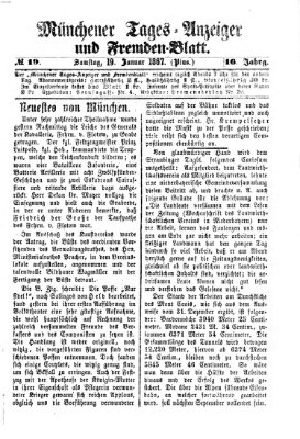 Münchener Tages-Anzeiger und Fremden-Blatt (Münchener Tages-Anzeiger) Samstag 19. Januar 1867