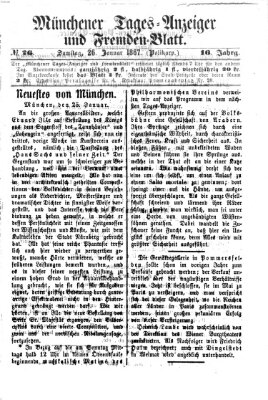 Münchener Tages-Anzeiger und Fremden-Blatt (Münchener Tages-Anzeiger) Samstag 26. Januar 1867