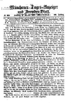 Münchener Tages-Anzeiger und Fremden-Blatt (Münchener Tages-Anzeiger) Samstag 2. Februar 1867