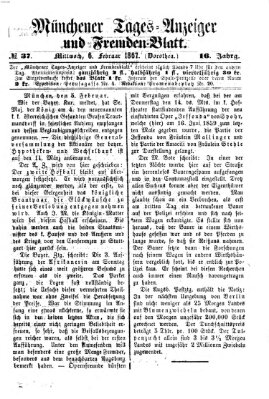 Münchener Tages-Anzeiger und Fremden-Blatt (Münchener Tages-Anzeiger) Mittwoch 6. Februar 1867