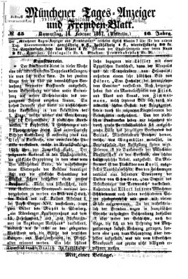 Münchener Tages-Anzeiger und Fremden-Blatt (Münchener Tages-Anzeiger) Donnerstag 14. Februar 1867