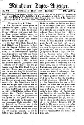 Münchener Tages-Anzeiger Dienstag 5. März 1867