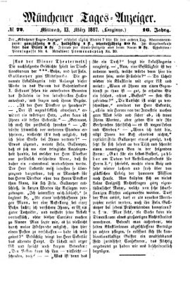 Münchener Tages-Anzeiger Mittwoch 13. März 1867