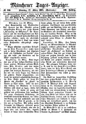 Münchener Tages-Anzeiger Sonntag 17. März 1867