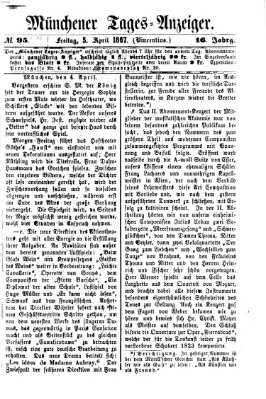 Münchener Tages-Anzeiger Freitag 5. April 1867