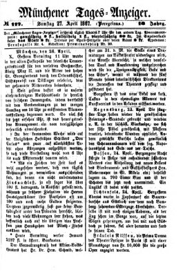 Münchener Tages-Anzeiger Samstag 27. April 1867