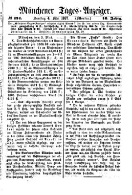 Münchener Tages-Anzeiger Samstag 4. Mai 1867