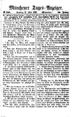 Münchener Tages-Anzeiger Samstag 11. Mai 1867